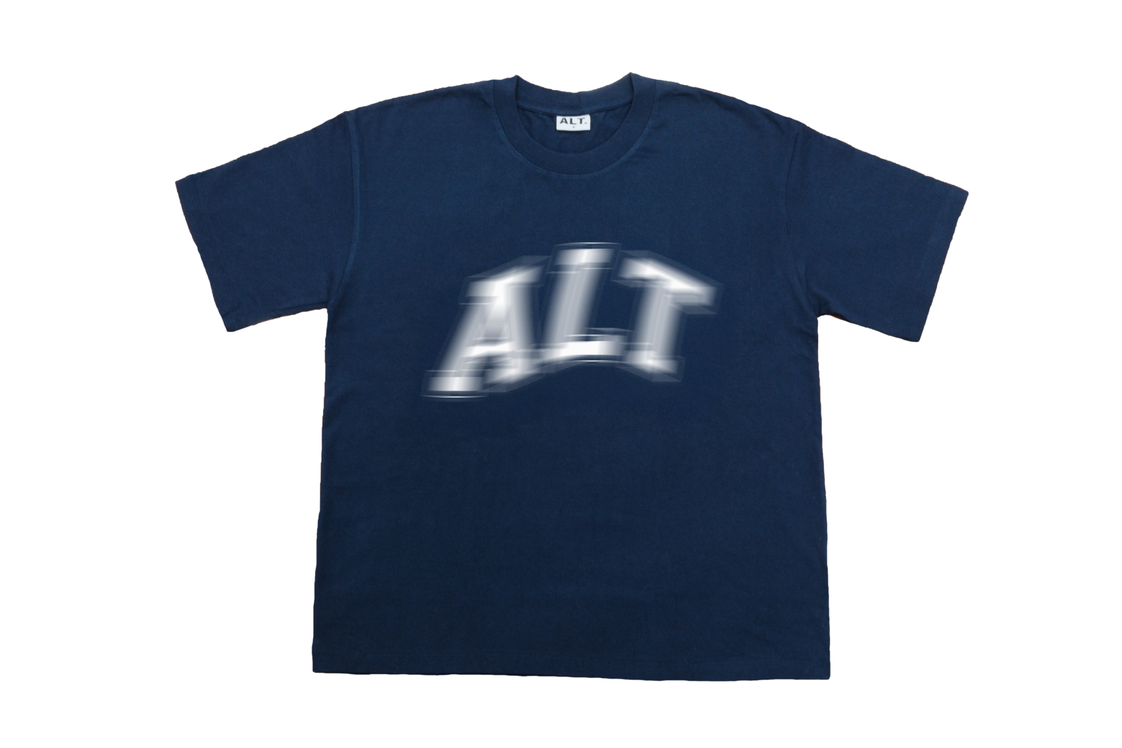 BLURRY NAVY BLUE TEE